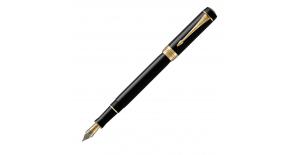 Ручка перьевая Parker Duofold F74 International (1931383) Black GT F перо золото 18K с родиевым покрытием подар.кор.