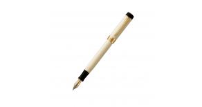 Ручка перьевая Parker Duofold F77 Centennial (1931391) Ivory/Black GT F золото 18K с родиевым покрыт