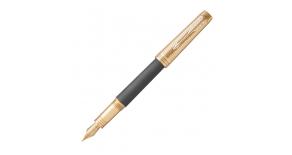 Ручка перьевая PremierF567 (1931435) Storm Grey GT F перо золото 18K подар.кор.