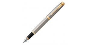 Ручка перьевая Parker IM Core F321 (1931649) Brushed Metal GT F сталь нержавеющая подар.кор