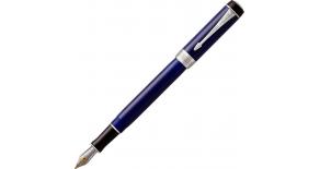 Ручка перьевая Parker Duofold F74 International (1947985) Blue/Black CT F золото 18K с родиевым покр