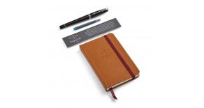 Набор Parker Urban Premium (2018976) Ebony Metal CT ручка перьевая M в компл.:блокнот подар.кор.