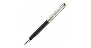 Ручка шариковая Parker Sonnet SE18 K541 (2054837) Matte Black GT M черные чернила подар.кор.