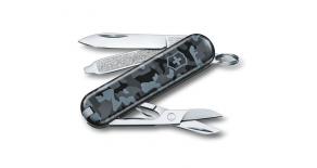 Нож-брелок VICTORINOX Classic SD Navy Camouflage, 58 мм, 7 функций 