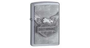 Зажигалка ZIPPO Harley-Davidson®, с покрытием Street Chrome™, латунь/сталь, серебристая, 36x12x56 мм