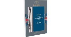 Набор Parker Jotter Core K61 (2061287) Stainless Steel CT ручка шариковая синие чернила + блокнот