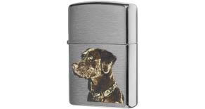 Зажигалка ZIPPO Chocolate Lab Brushed Chrome, латунь с ник.-хром.покрыт.,серебр.,матов.