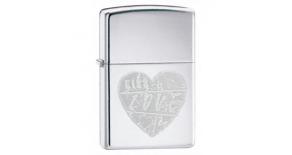 Зажигалка ZIPPO с покрытием High Polish Chrome, латунь/сталь, серебристая, глянцевая