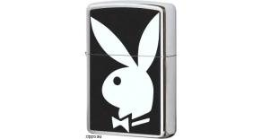 Зажигалка ZIPPO Playboy с покрытием Brushed Chrome, латунь/сталь, серебристая, 36x12x56 мм