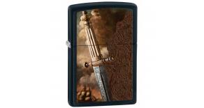 Зажигалка ZIPPO Black Matte, латунь с порошковым покрытием, черный, матовая, 36х56х12 мм