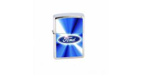Зажигалка ZIPPO Ford с покрытием Street Chrome™, латунь/сталь, серебристая, матовая, 36x12x56 мм