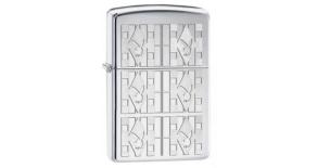 Зажигалка ZIPPO Playboy латунь с покрытием High Polish Chrome, серебристый, глянцевая, 36х12x56 мм