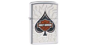 Зажигалка ZIPPO Harley-Davidson®, латунь с покрытием High Polish Chrome, серебристая, 36x12x56 мм