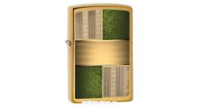 Зажигалка ZIPPO Classic с покрытием Brushed Brass, латунь/сталь, золотистая, матовая, 36x12x56 мм