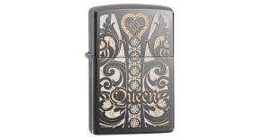 Зажигалка ZIPPO Classic с покрытием Black Ice®, латунь/сталь, серебристая, глянцевая, 36x12x56 мм