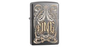 Зажигалка ZIPPO Classic с покрытием Black Ice®, латунь/сталь, серебристая, глянцевая, 36x12x56 мм