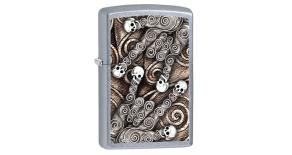 Зажигалка ZIPPO Classic с покрытием Street Chrome™, латунь/сталь, серебристая, матовая, 36x12x56 мм
