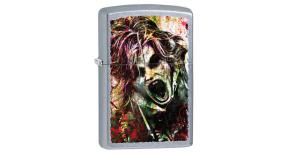 Зажигалка ZIPPO Classic с покрытием Street Chrome™, латунь/сталь, серебристая, матовая, 36x12x56 мм