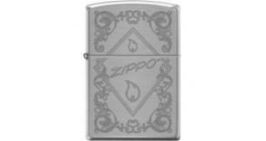 Зажигалка ZIPPO Classic с покрытием Brushed Chrome, латунь/сталь, серебристая, матовая, 36x12x56 мм
