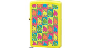 Зажигалка ZIPPO Classic с покрытием Neon Yellow, латунь/сталь, жёлтая, глянцевая, 36x12x56 мм