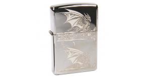 Зажигалка ZIPPO Anne Stokes с покрытием Black Ice ®, латунь/сталь, чёрная, глянцевая, 36x12x56 мм