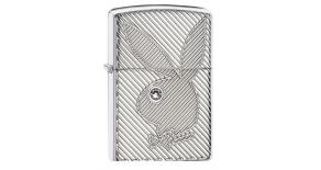 Зажигалка ZIPPO Playboy с покрытием High Polish Chrome, латунь/сталь, серебристая, 36x12x56 мм