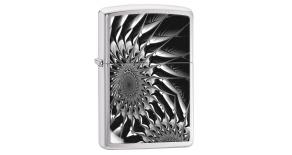 Зажигалка ZIPPO Classic с покрытием Brushed Chrome, латунь/сталь, серебристая, матовая, 36x12x56 мм
