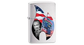 Зажигалка ZIPPO Classic с покрытием Brushed Chrome, латунь/сталь, серебристая, матовая, 36x12x56 мм