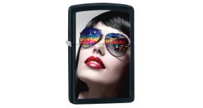 Зажигалка ZIPPO Classic с покрытием Black Matte, латунь/сталь, чёрная, матовая, 36x12x56 мм