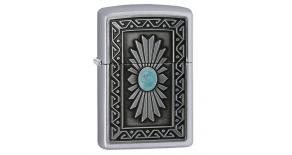 Зажигалка ZIPPO Classic с покрытием Satin Chrome™, латунь/сталь, серебристая, матовая, 36x12x56 мм