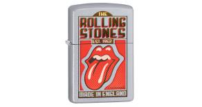 Зажигалка ZIPPO Rolling Stones с покрытием Satin Chrome™, латунь/сталь, серебристая, 36x12x56 мм