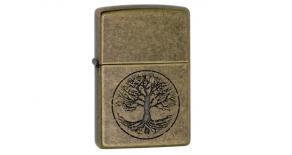 Зажигалка ZIPPO Classic с покрытием Antique Brass™, латунь/сталь, медная, матовая, 36x12x56 мм