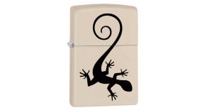 Зажигалка ZIPPO 216 Lizard с покрытием Cream Matte, латунь/сталь, кремовая, матовая, 36x12x56 мм