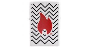 Зажигалка ZIPPO 214 Zippo с покрытием White Matte, латунь/сталь, белая, матовая, 36x12x56 мм