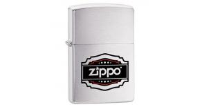 Зажигалка ZIPPO 200 Vintage Zippo с покрытием Brushed Chrome, латунь/сталь, серебристая, 36x12x56 мм