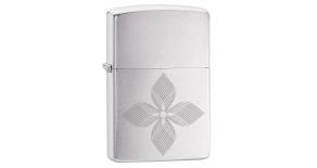 Зажигалка ZIPPO 200 Wavey с покрытием Brushed Chrome, латунь/сталь, серебристая, матовая, 36x12x56 м