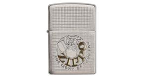 Зажигалка ZIPPO Classic с покрытием Brushed Chrome, латунь/сталь, серебристая, матовая, 36x12x56 мм
