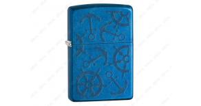 Зажигалка ZIPPO Classic с покрытием Cerulean™, латунь/сталь, синяя, глянцевая, 36x12x56 мм