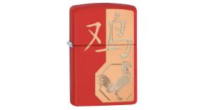 Зажигалка ZIPPO Classic с покрытием Red Matte, латунь/сталь, красная, матовая, 36x12x56 мм