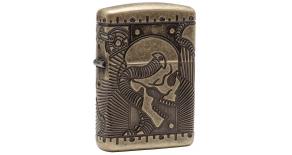Зажигалка ZIPPO Armor™ с покрытием Antique Brass, латунь/сталь, медная, матовая, 36x12x56 мм