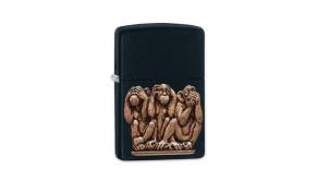 Зажигалка ZIPPO Classic с покрытием Black Matte, латунь/сталь, чёрная, матовая, 36x12x56 мм