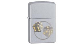 Зажигалка ZIPPO Classic с покрытием Satin Chrome™, латунь/сталь, серебристая, матовая, 36x12x56 мм