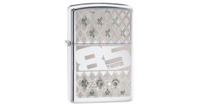 Зажигалка ZIPPO 85 с покрытием High Polish Chrome, латунь/сталь, серебристая, 36x12x56 мм