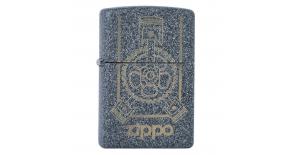 Зажигалка ZIPPO Zippo Engine с покрытием Iron Stone, латунь/сталь, серая, матовая, 36x12x56 мм