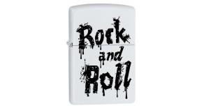 Зажигалка ZIPPO Rock and Roll с покрытием White Matte, латунь/сталь, белая, матовая, 36x12x56 мм