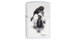 Зажигалка ZIPPO Classic с покрытием White Matte, латунь/сталь, белая, матовая, 36x12x56 мм