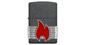 Зажигалка ZIPPO Classic с покрытием Iron Stone™, латунь/сталь, серая, матовая, 36x12x56 мм