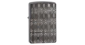 Зажигалка ZIPPO Armor® с покрытием Black Ice®, латунь/сталь, чёрная, глянцевая, 36x12x56 мм
