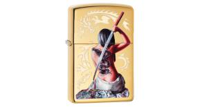 Зажигалка ZIPPO Mazzi® с покрытием High Polish Brass, латунь/сталь, золотистая, 36x12x56 мм