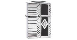 Зажигалка ZIPPO Armor® с покрытием High Polish Chrome, латунь/сталь, серебристая, 36x12x56 мм